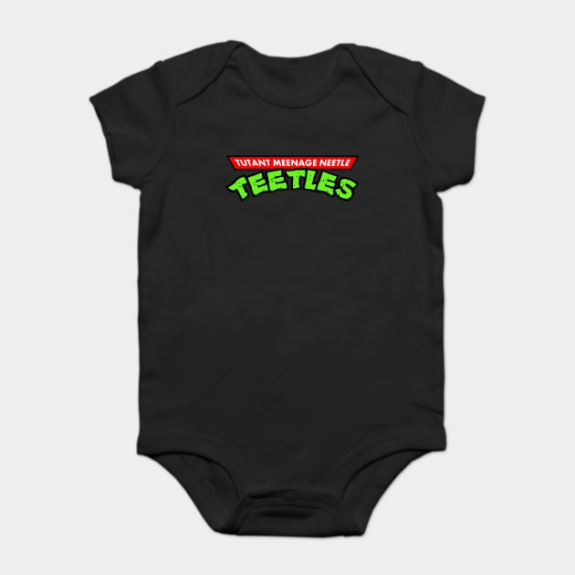Tutant Meenage Neetle Teetles Baby Bodysuit by dumbshirts